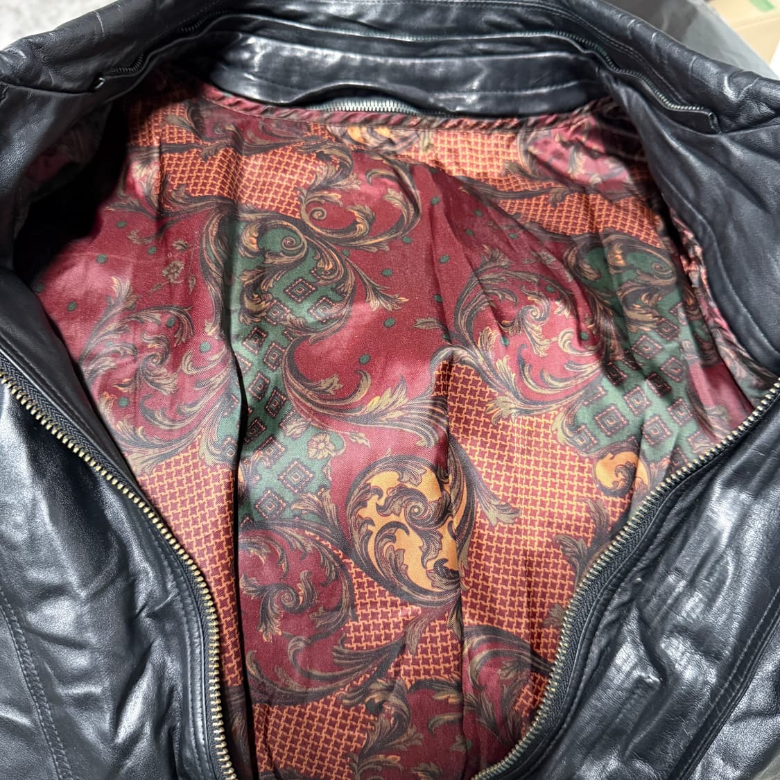 VTG 빈티지 100% 카우하이드 소가죽 A2 봄버 자켓 상품이미지7