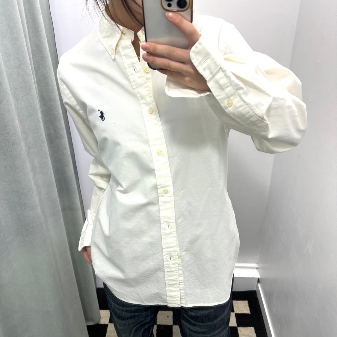 폴로 화이트 클래식핏 셔츠 상품이미지2