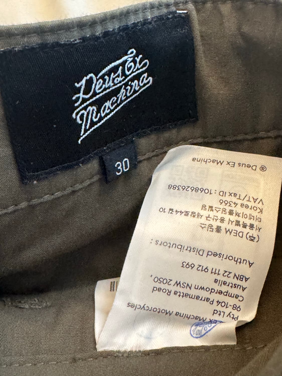 데우스 엑스 마키나 카고 팬츠 (블랙, 카키) 30 사이즈 상품이미지3