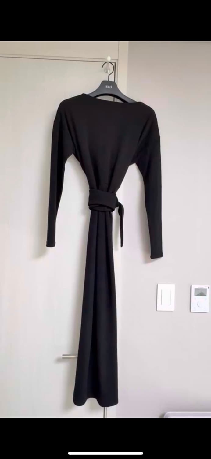 프로스트제이 랩 원피스(롱) 블랙 상품이미지1