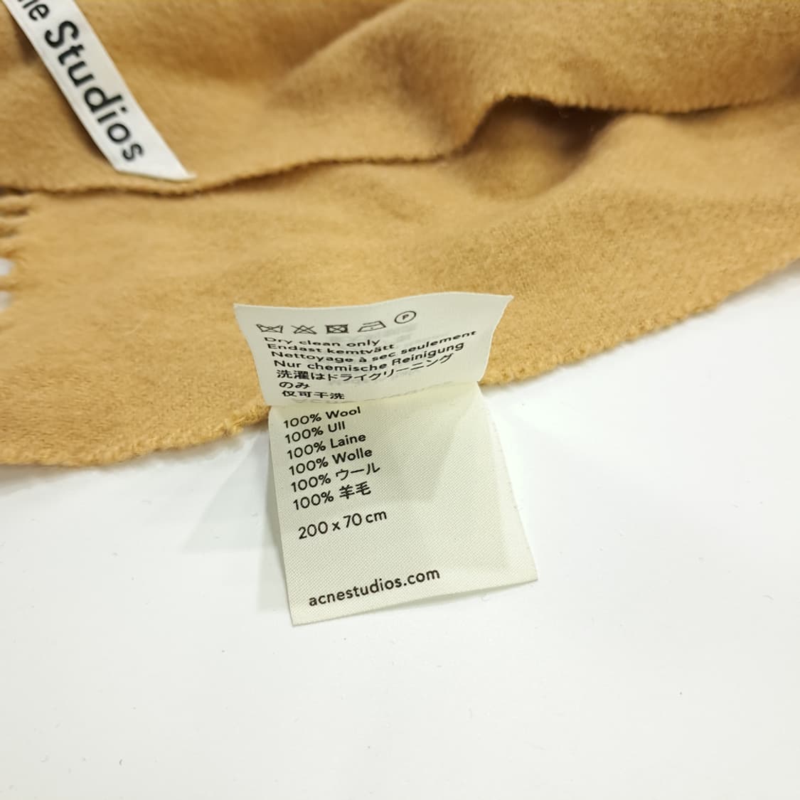 MX104 아크네 스튜디오 클래식 카멜 빅사이즈 울 목도리 머플러 상품이미지6