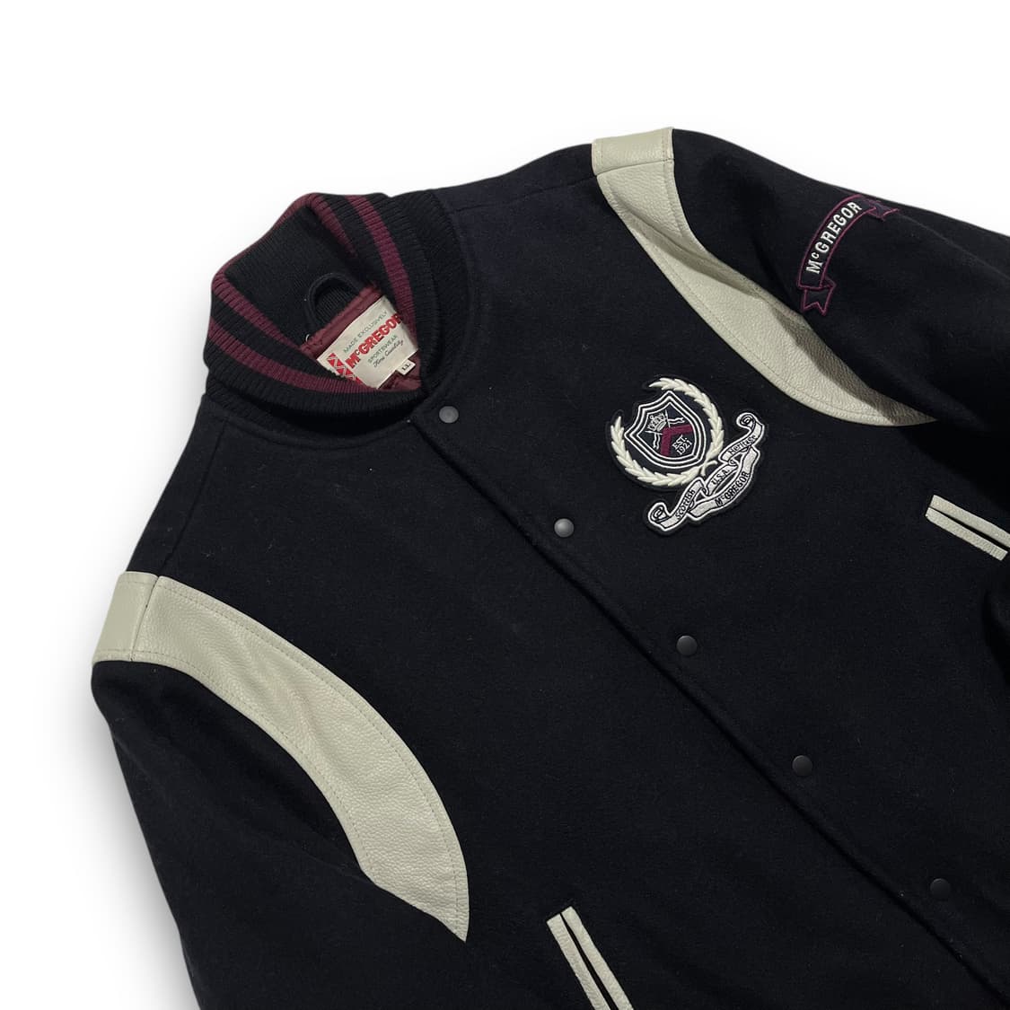 맥그리거 Blouson 패치워크 울 가죽 바시티 상품이미지2