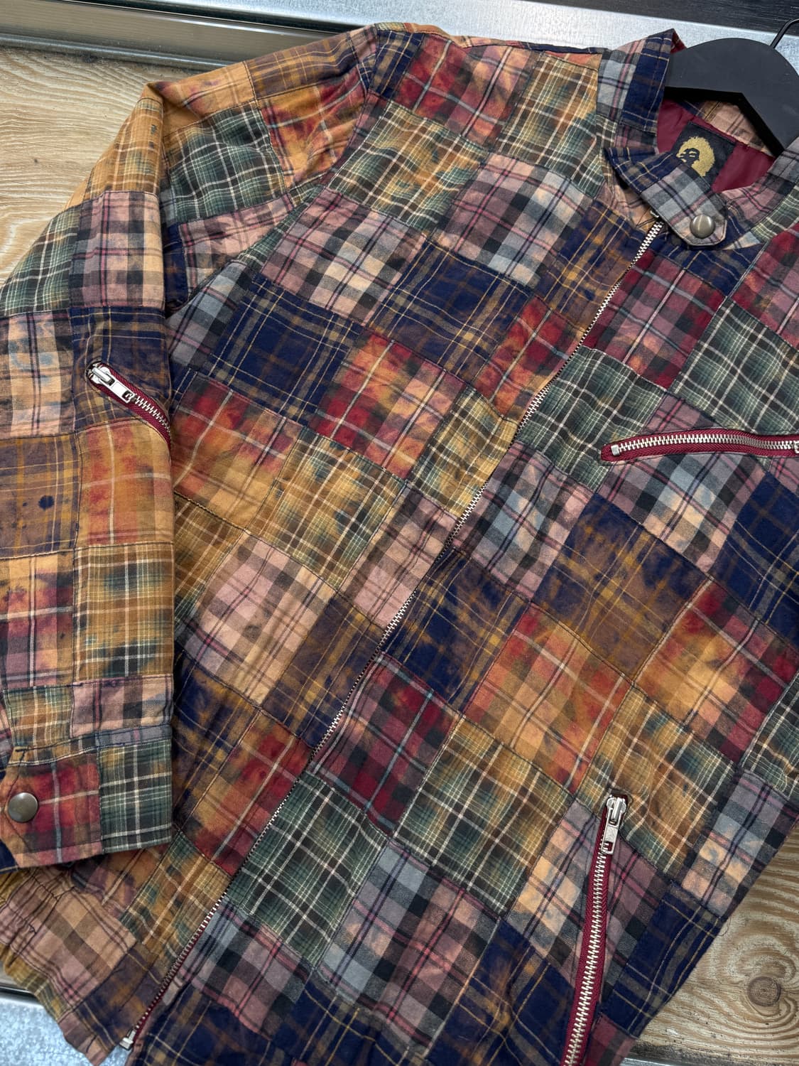 레드라인 패치워크 체크 자켓 상품이미지4