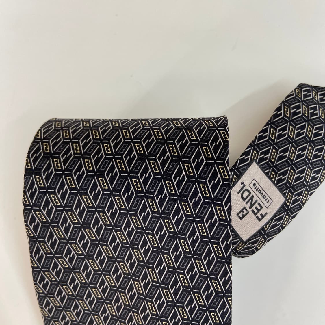 펜디 (FENDI) FF 모노그램 정품 명품 블랙넥타이 상품이미지5