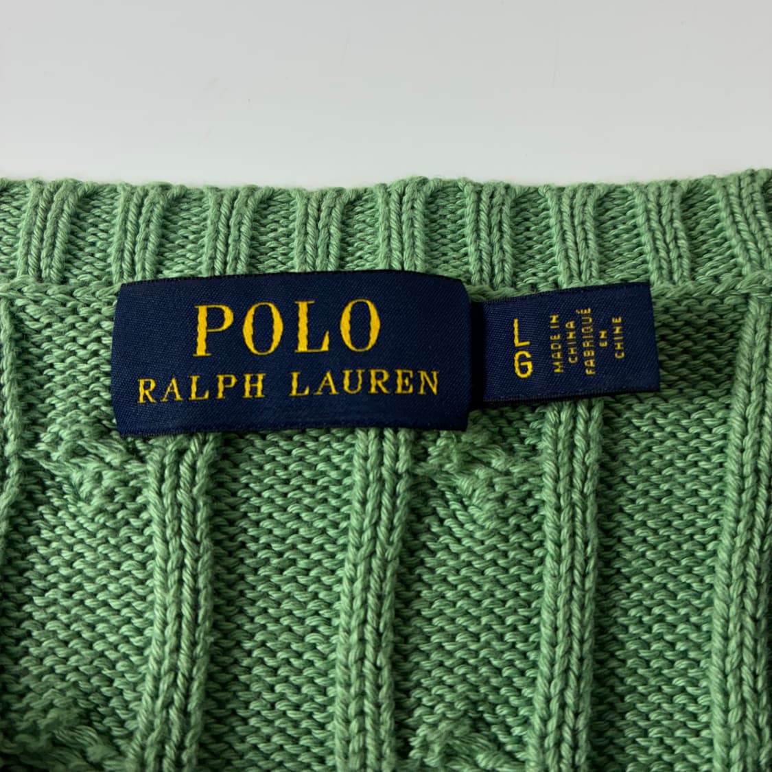 Polo 폴로 랄프로렌 우먼스 연두 케이블 라운드 니트 상품이미지4
