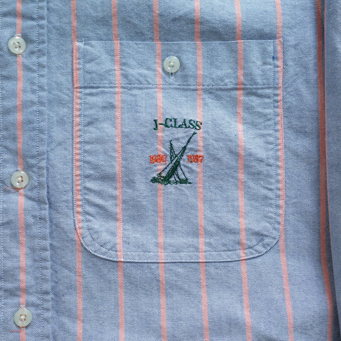 90s 빈티지 노티카 J-CLASS 스트라이프 옥스포드 셔츠 M 상품이미지1