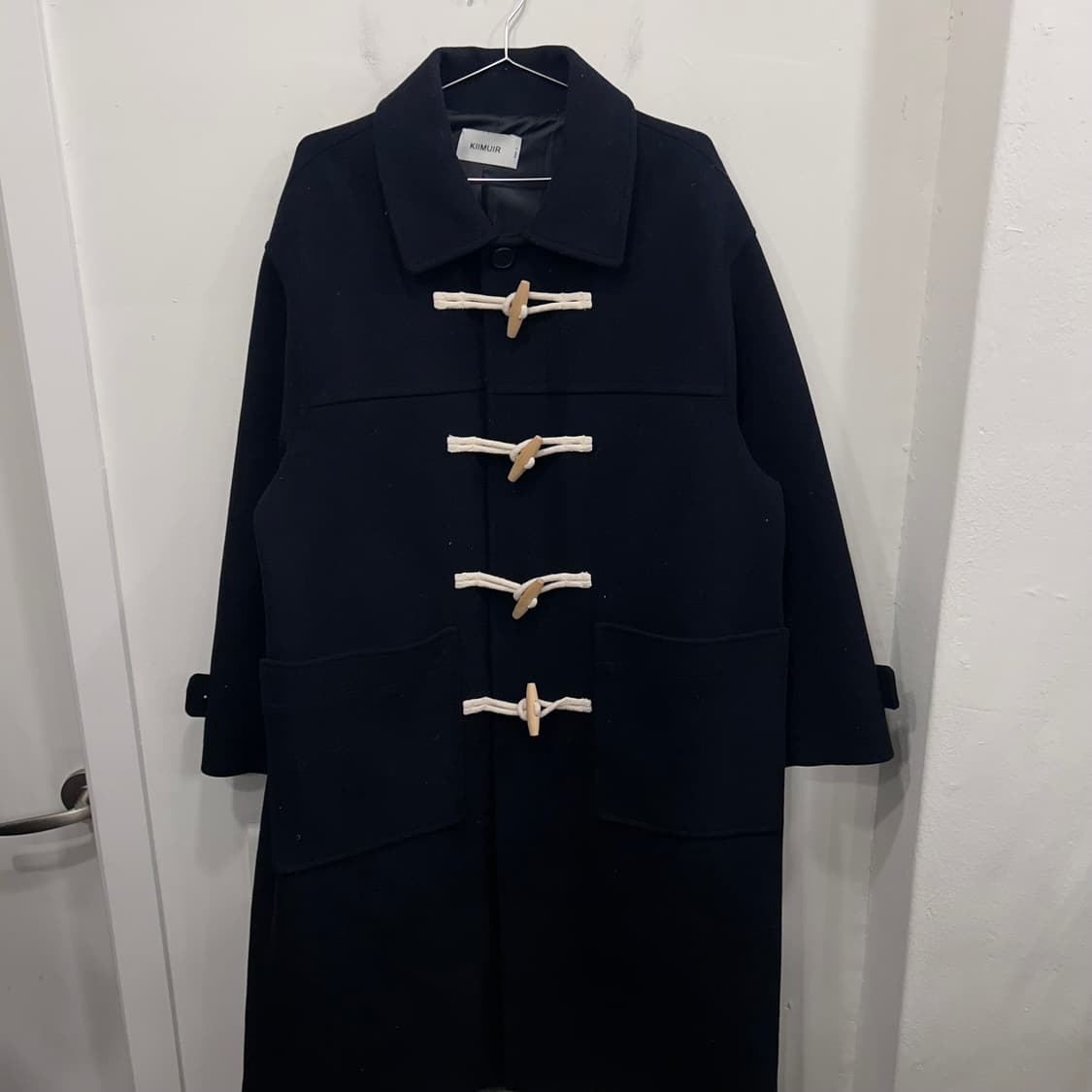 키뮤어 울 모직 오버핏 카라 롱 더플코트 상품이미지2