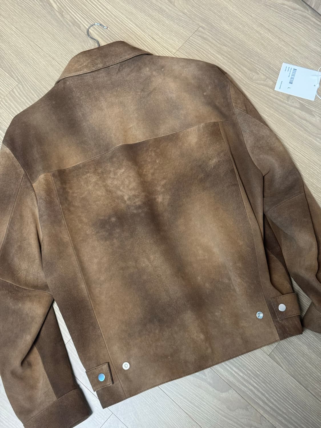 [L] 인사일런스 고트스킨 누벅 레더 자켓 브라운 상품이미지3