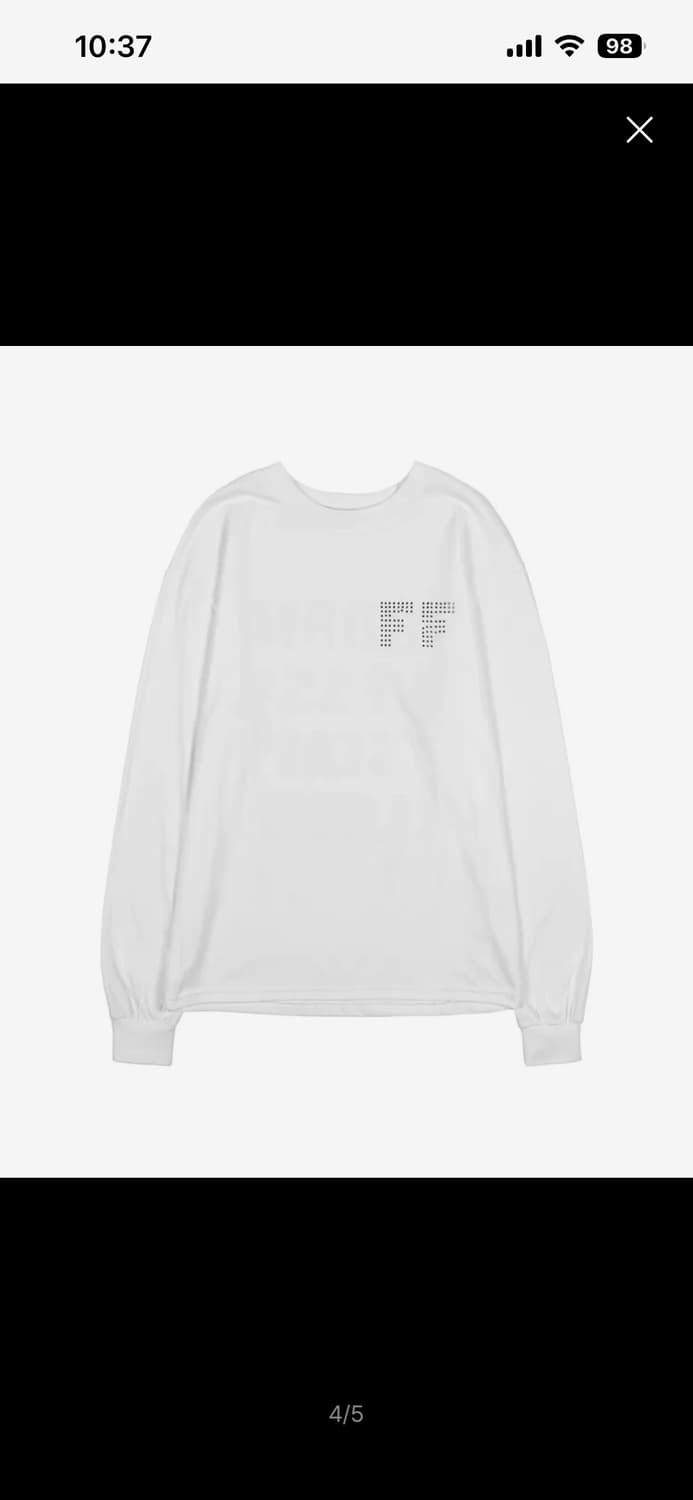 팬시클럽 FF 레터링 롱슬리브 화이트 상품이미지2