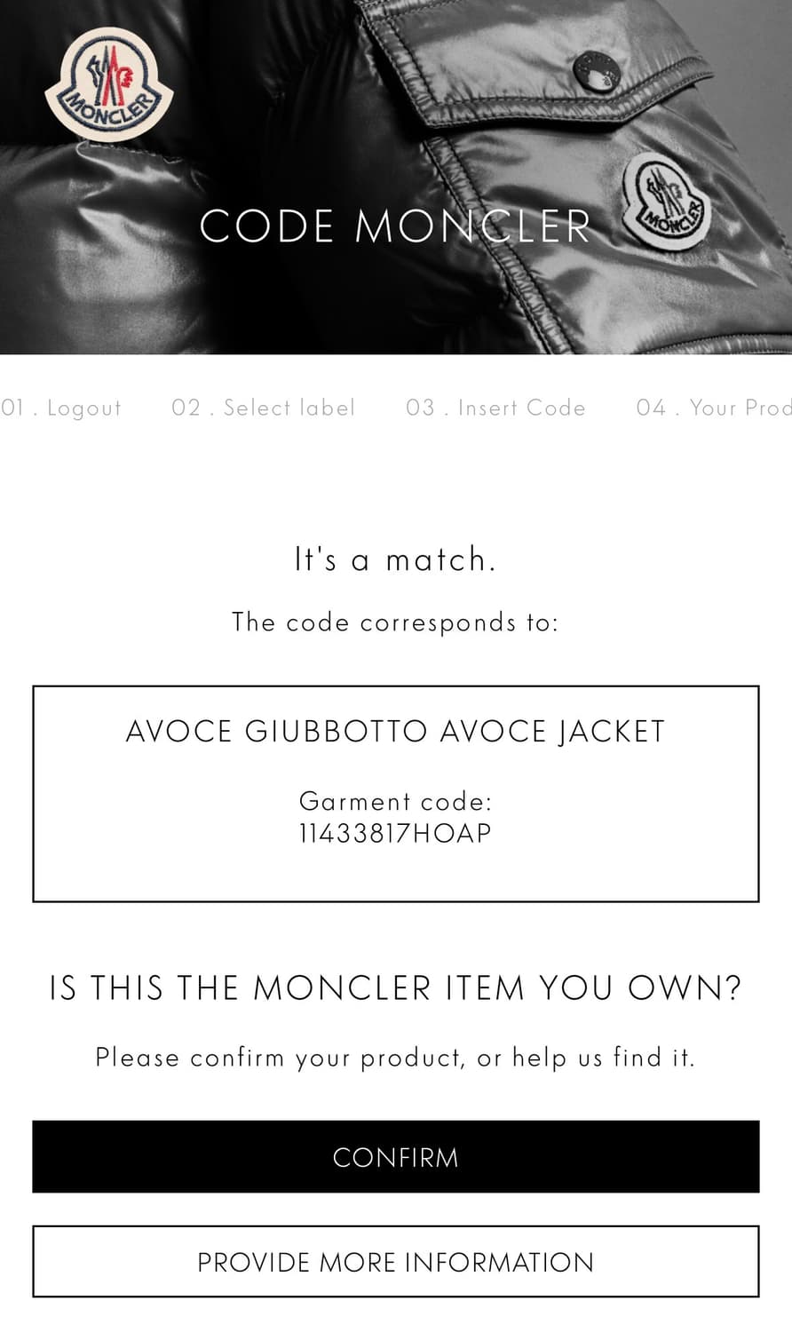 몽클레어 아보체 0사이즈 새상품급 상품이미지4