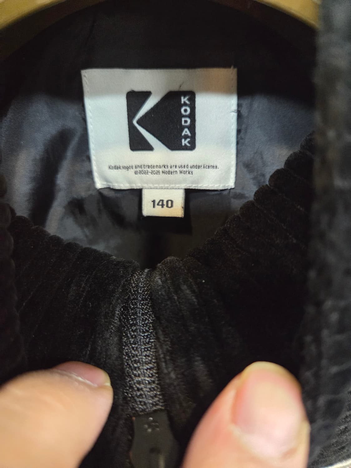 코닥 키즈 주니어 레터링 코듀로이 집업 자켓 140 상품이미지5