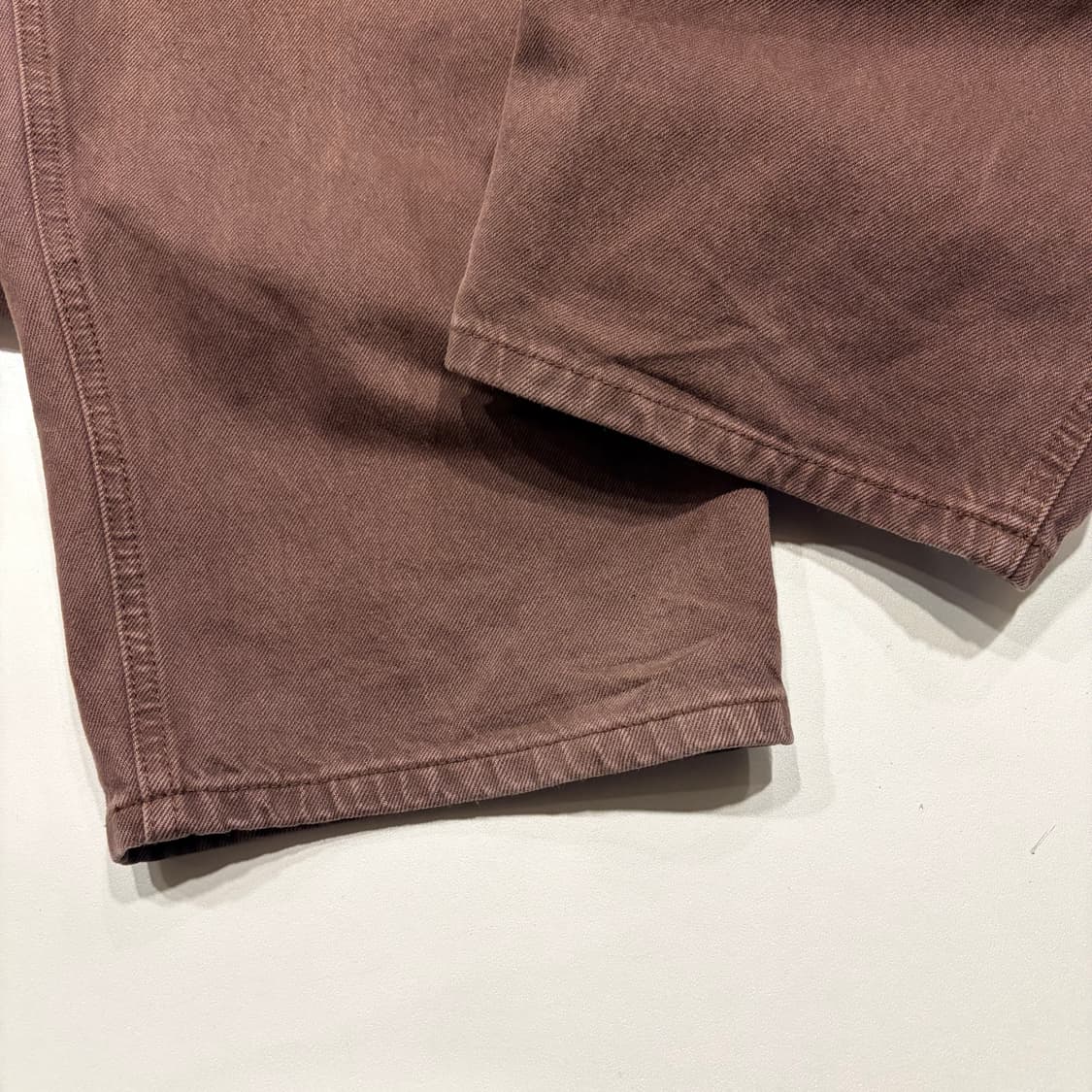 [M] SUADE 스웨이드 브라운 와이드 데님 팬츠 C596 상품이미지4