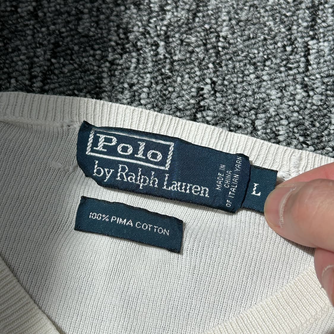 폴로 랄프로렌 베이지 브이넥 니트 상품이미지8