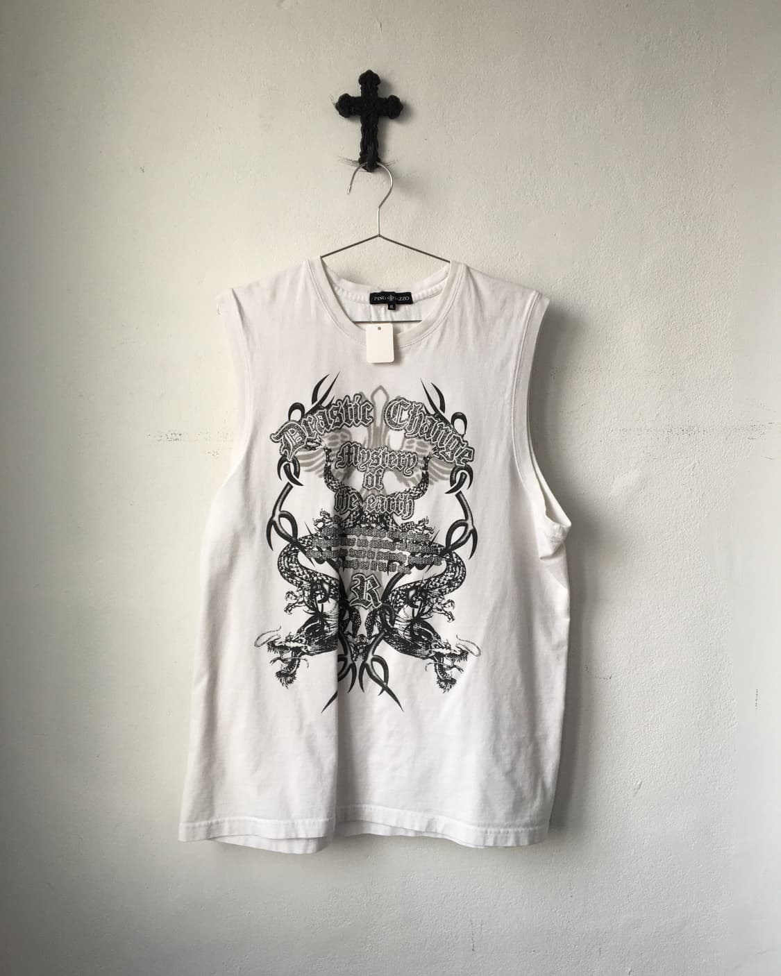 Lettering printing sleeveless 상품이미지2