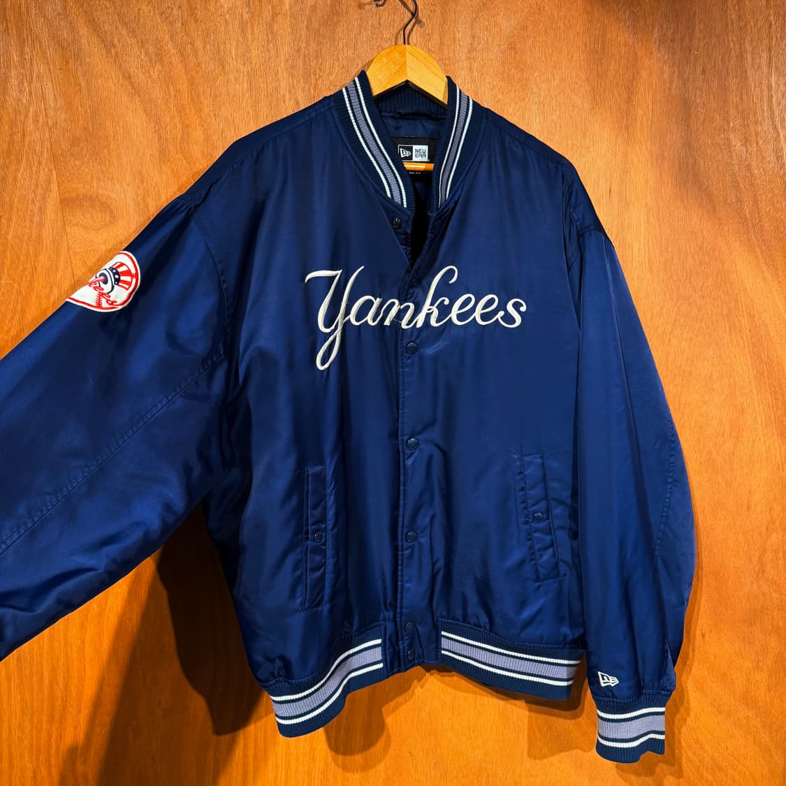 뉴에라 뉴욕 양키스 네이비 스타디움 자켓 XXL 바시티 상품이미지2