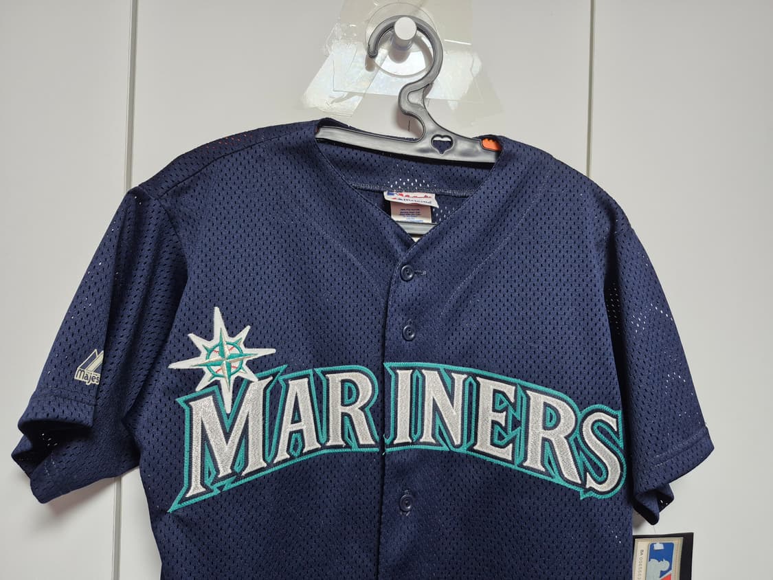새상품 마제스틱 MLB 어센틱 시애틀 매리너스 이치로 유니폼 s 95사이 상품이미지2