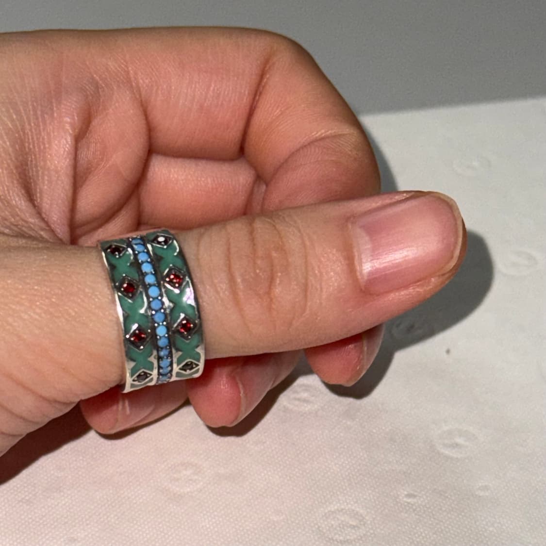 Silver turkey stone ring 실버925 터키석 상품이미지9