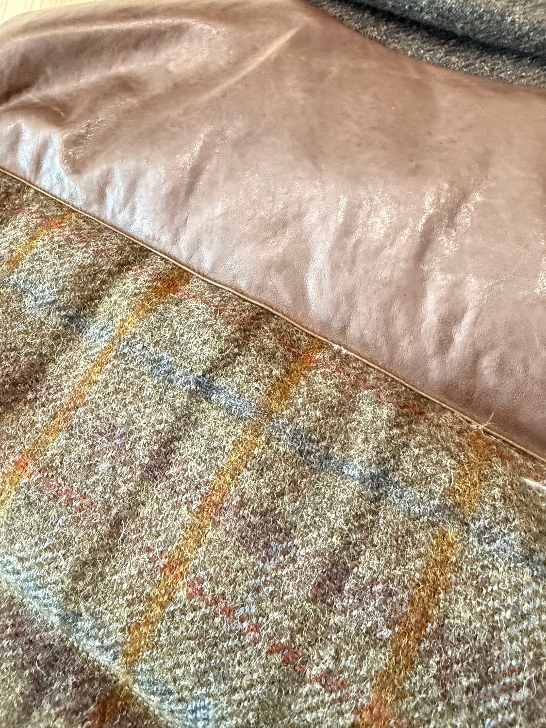 새상품) 커스텀멜로우 레이어드 끝판왕 울 체크 덕다운 조끼 상품이미지6