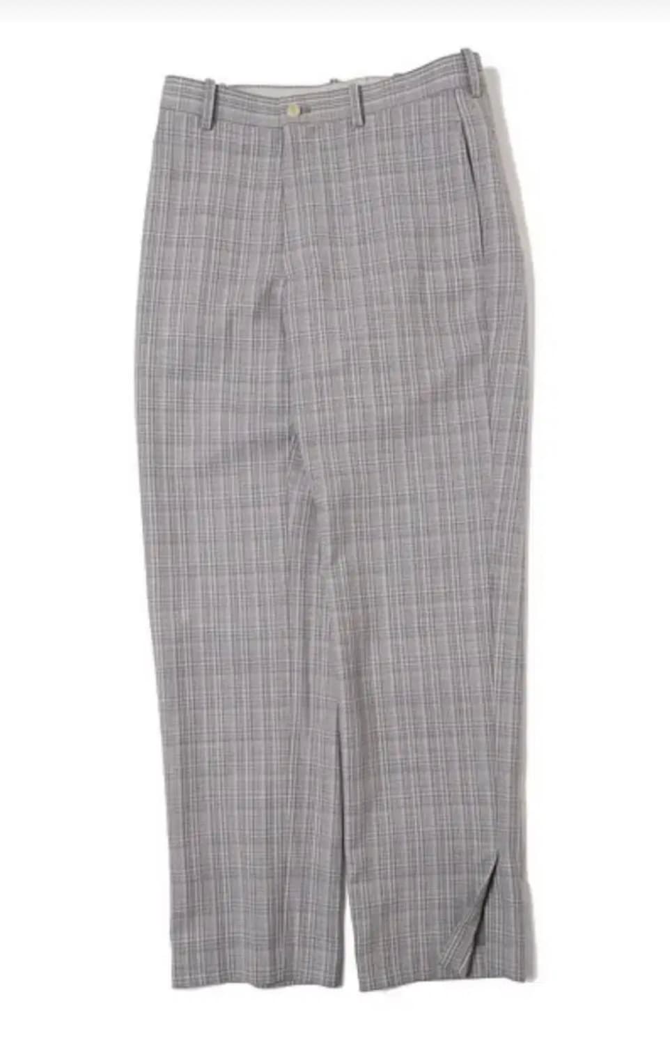 오라리 하드 트위스트 울 체크 슬랙스 3 상품이미지1