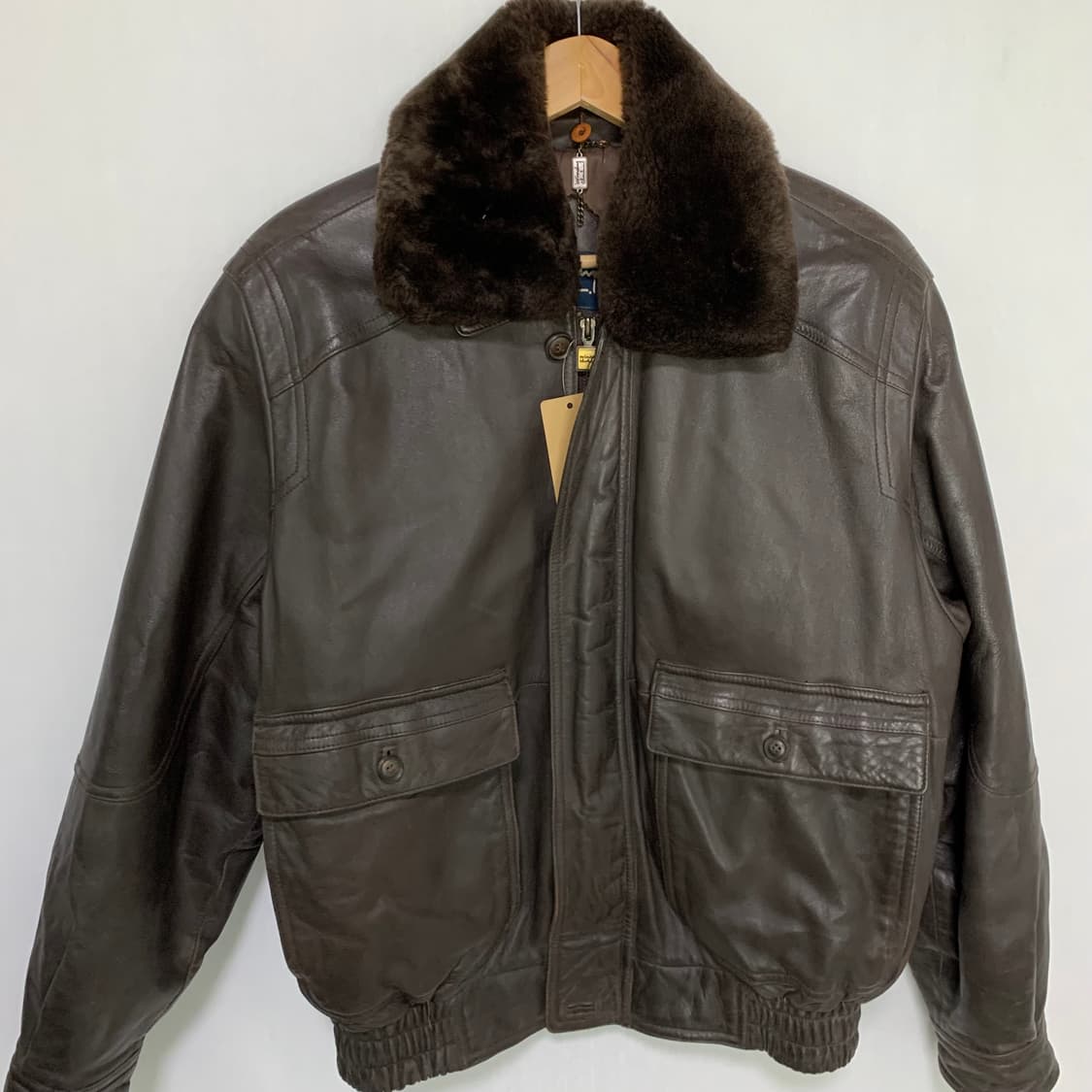 빈티지 쉽스킨 브라운 양가죽 쉐르파 리얼 레더 봄버자켓 무스탕 95사이즈 상품이미지6