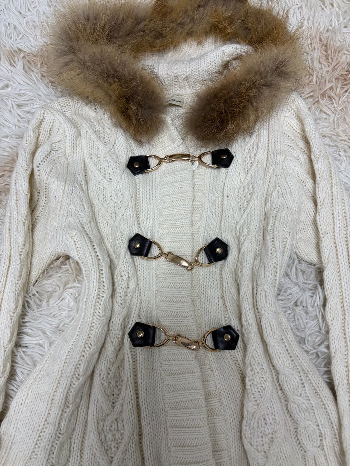 모리걸 니혼진 울프죠 니트 아우터 가디건 라떼갸루 00s 상품이미지3