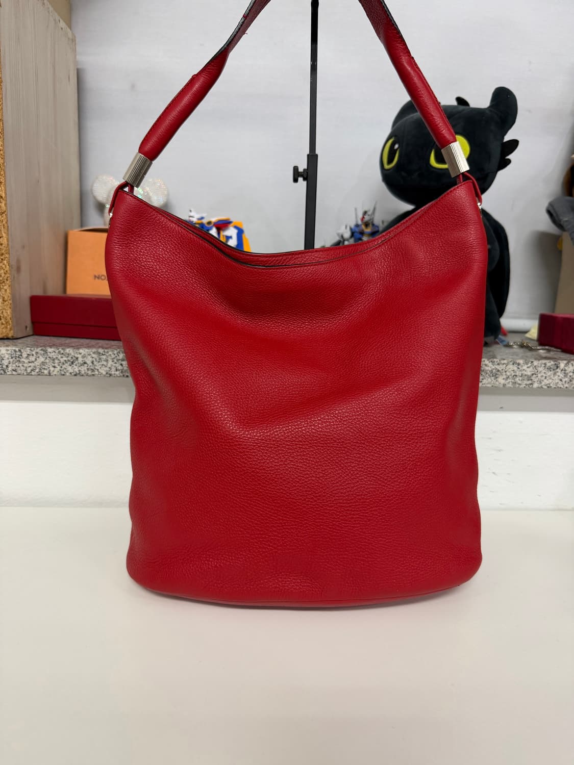 정품) LANCEL 란셀 가죽 숄더백 레드  상품이미지5