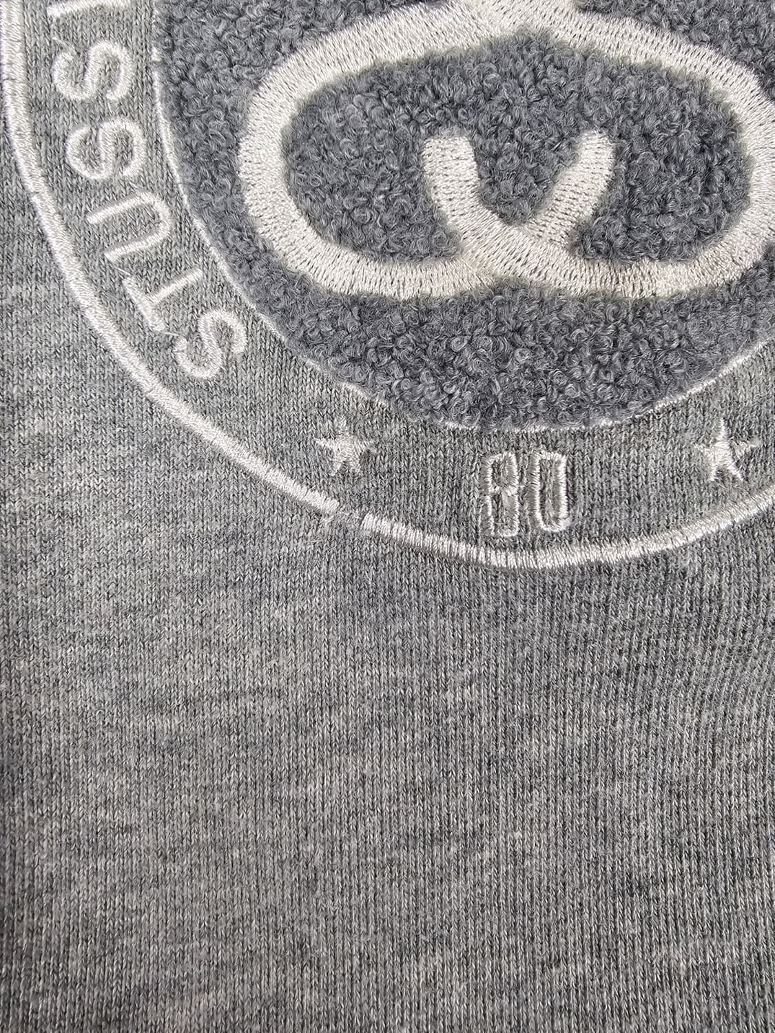 90s 스투시 블록 바시티 자켓 그레이 L 상품이미지4