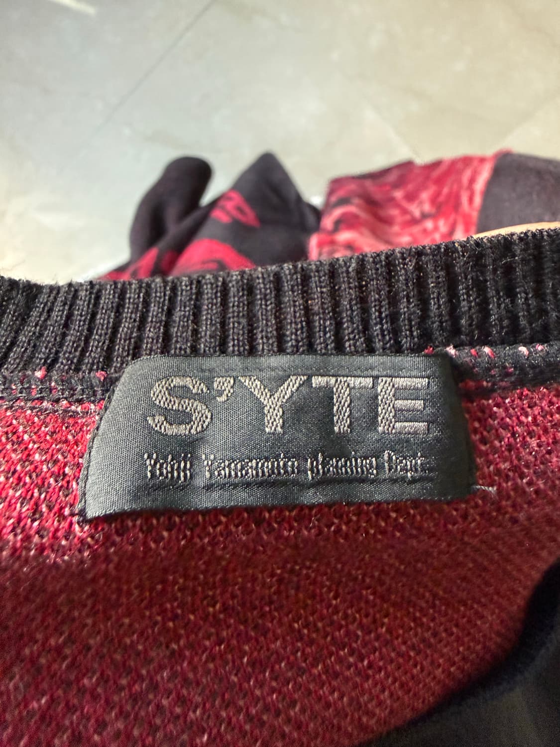 YOHJI YAMAMOTO S'yte BLOODY CAT jacquard 상품이미지3