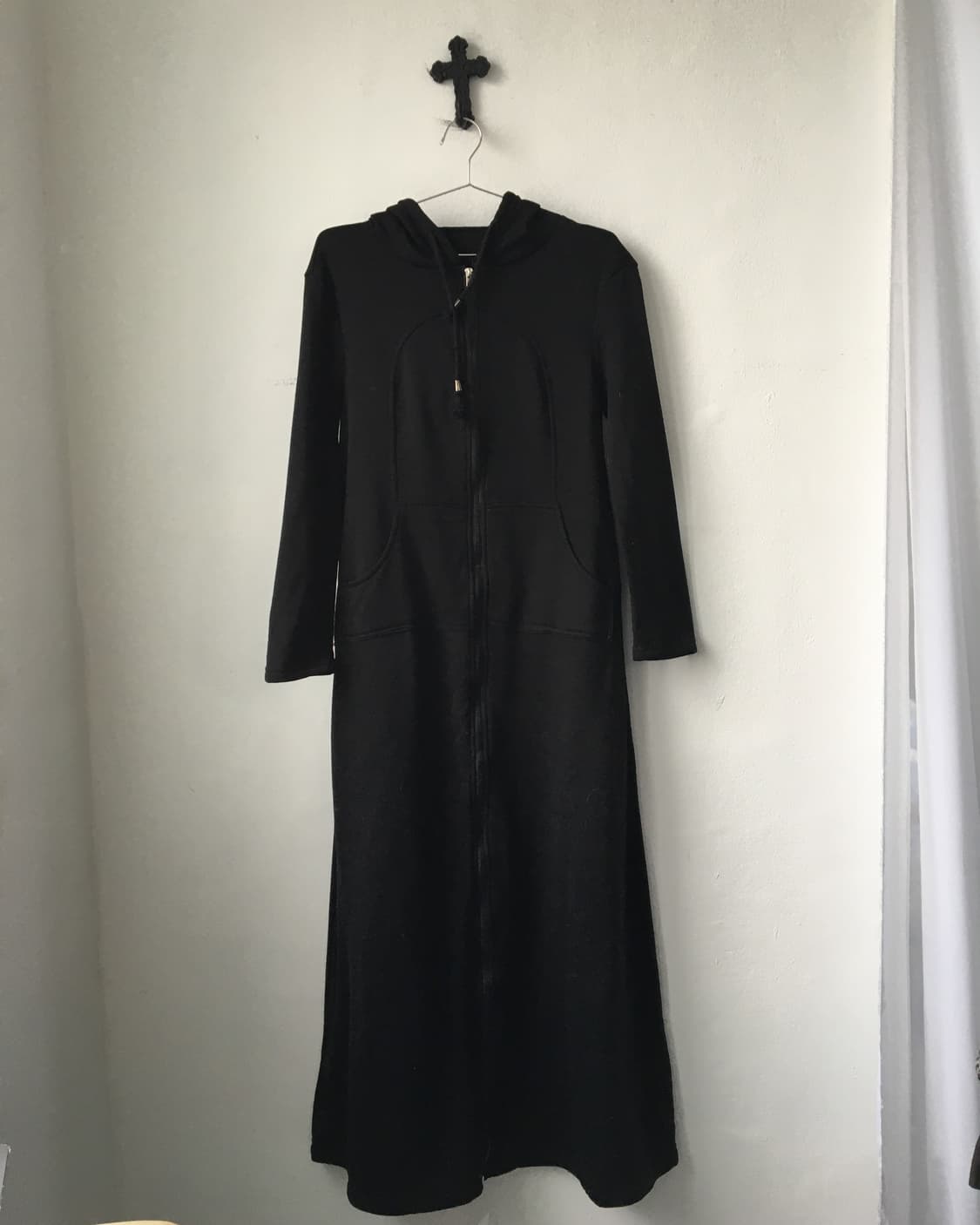 Maxi hood zip up onepiece coat 상품이미지2