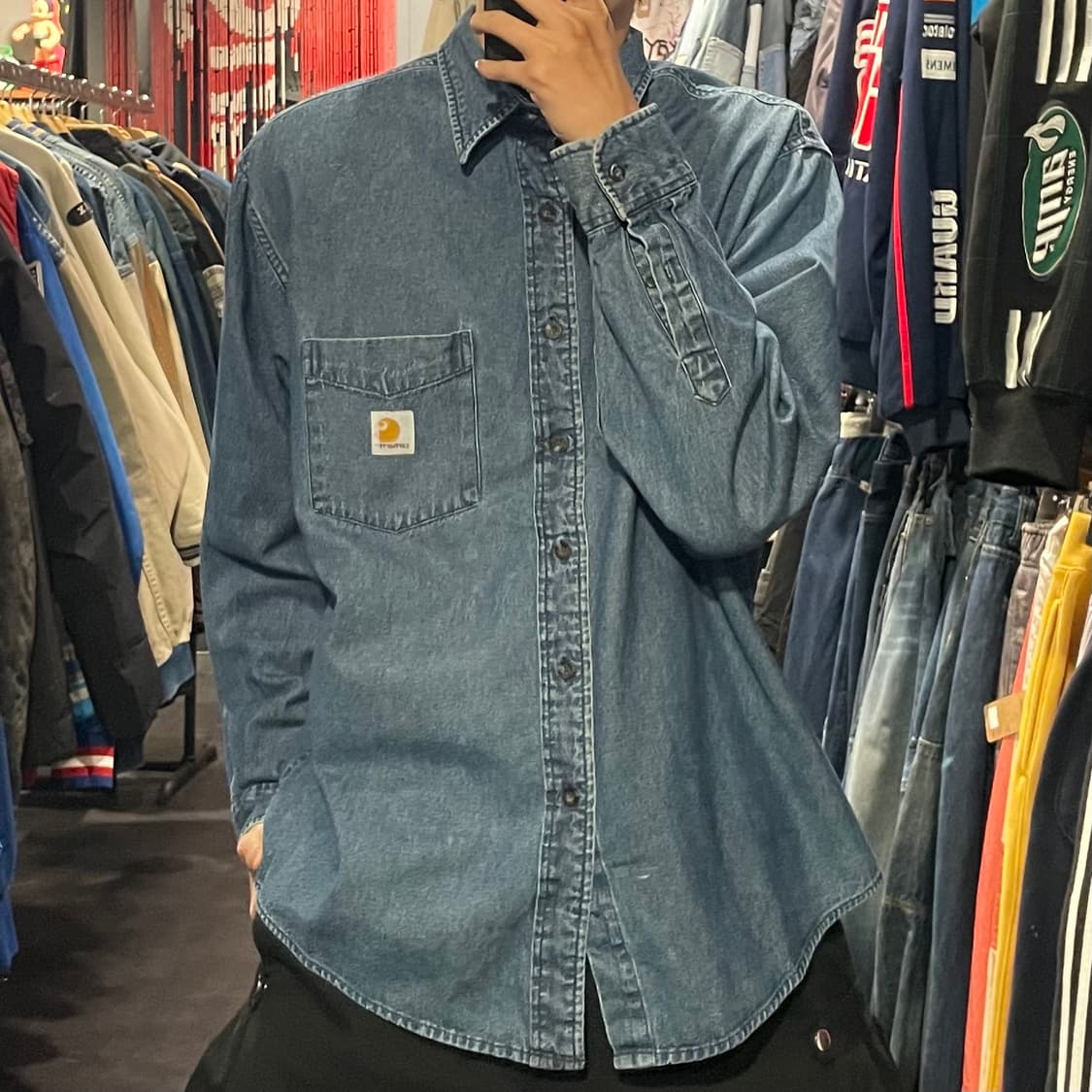 [IM] carhartt 칼하트 데님 긴팔셔츠 상품이미지3