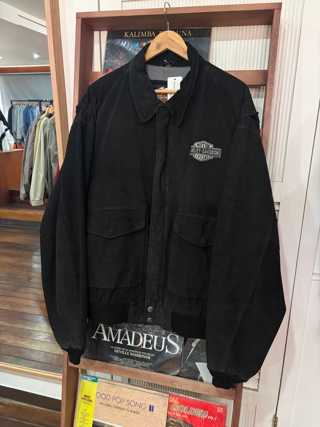 J16 할리데이비슨 피그 스웨이드 레더 자켓 2XL 상품이미지2