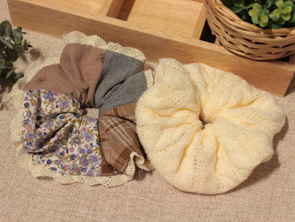 핸드메이드 패치 스크런치  상품이미지5