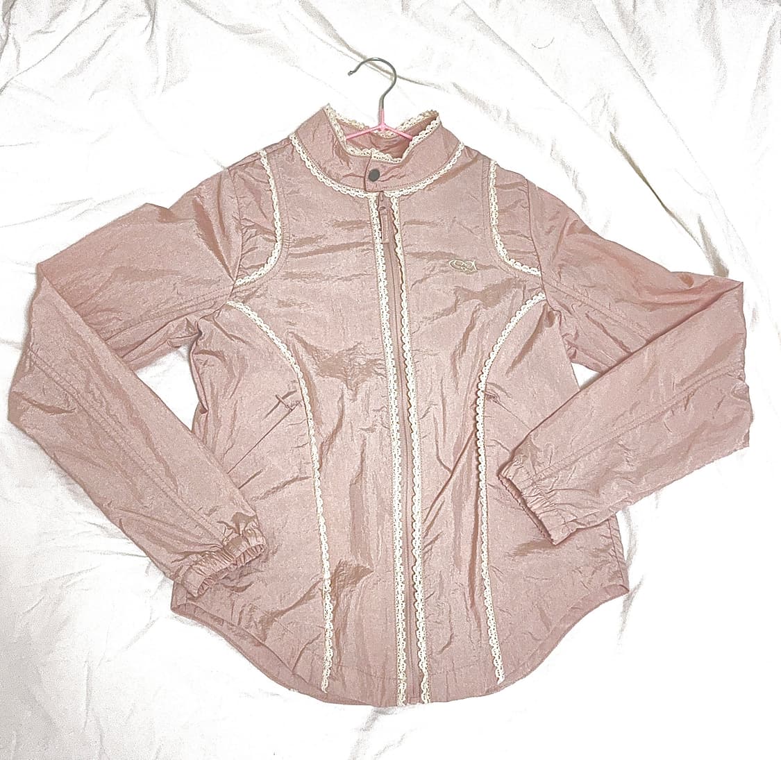 Sculptor lace nylon jacket pink 상품이미지4