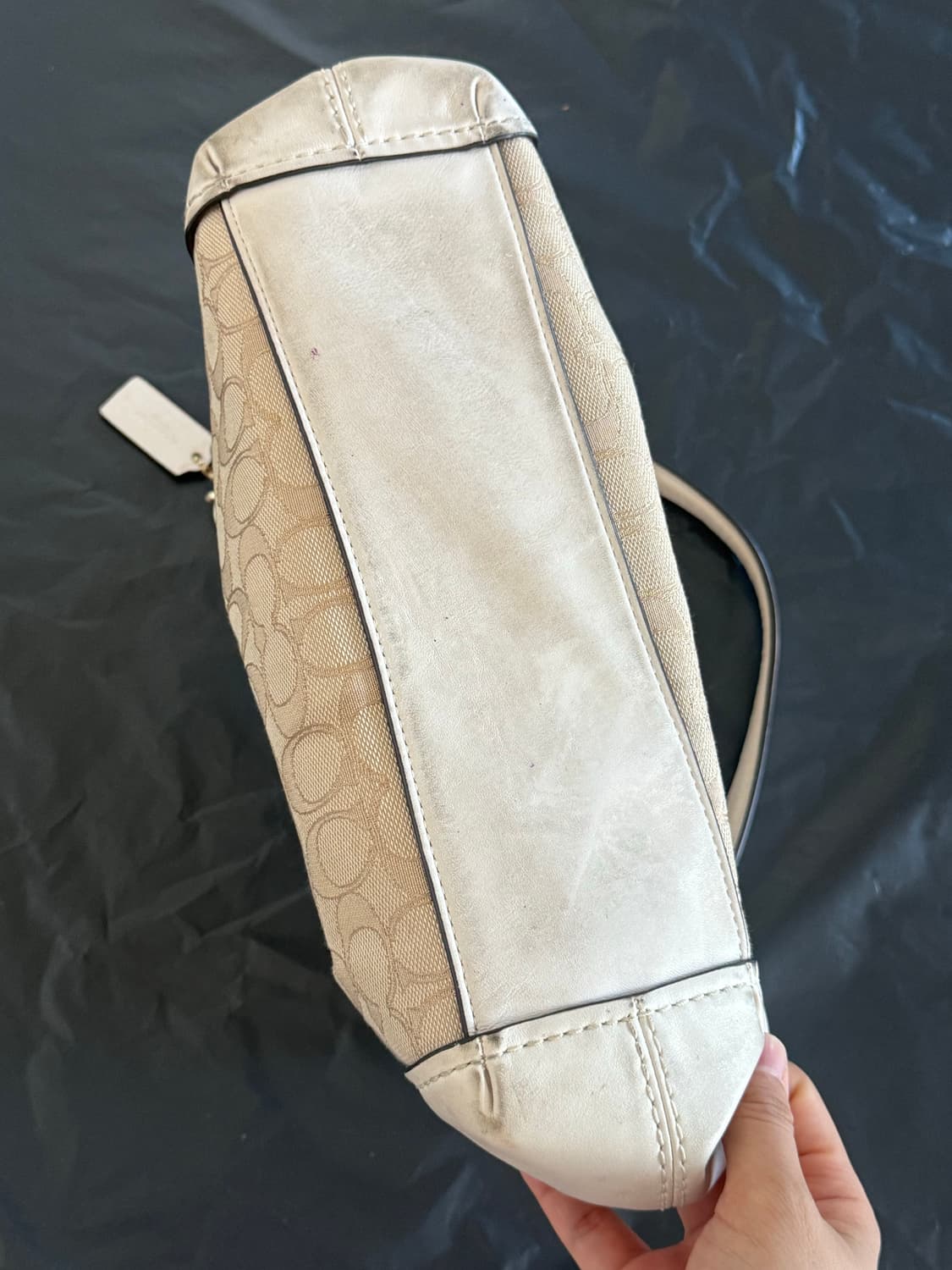 코치 시그니처 자카드 아이보리 호보 숄더백 Y2K 상품이미지6