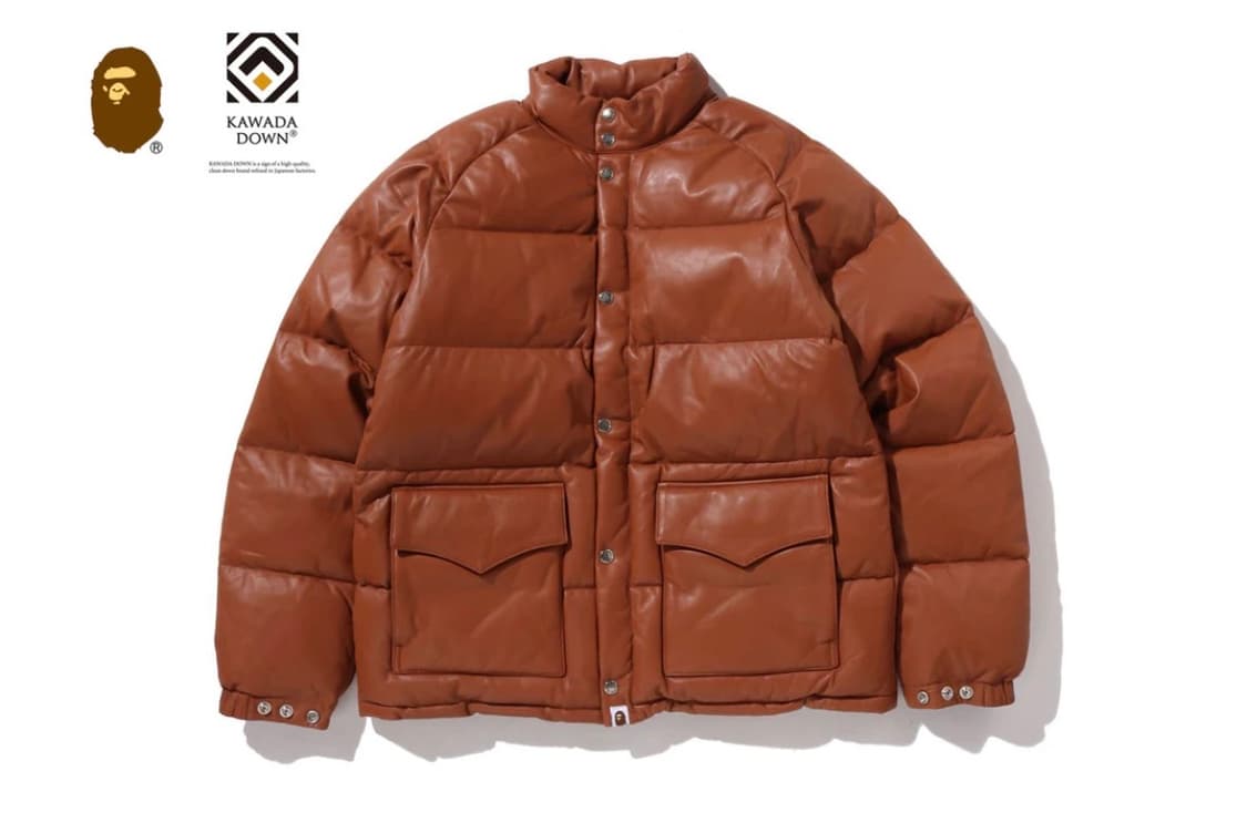 베이프 레더 다운 자켓 상품이미지1