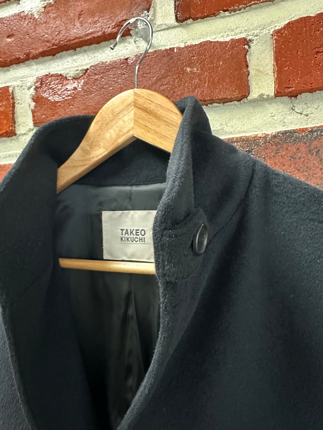 (3)타케오키쿠치 캐시미어 하이넥 싱글 코트 상품이미지4