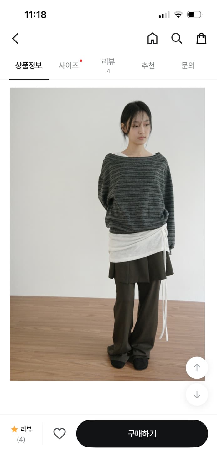 에프터먼데이 멀티 스프라이트 오프 맨투맨 챠콜 상품이미지2