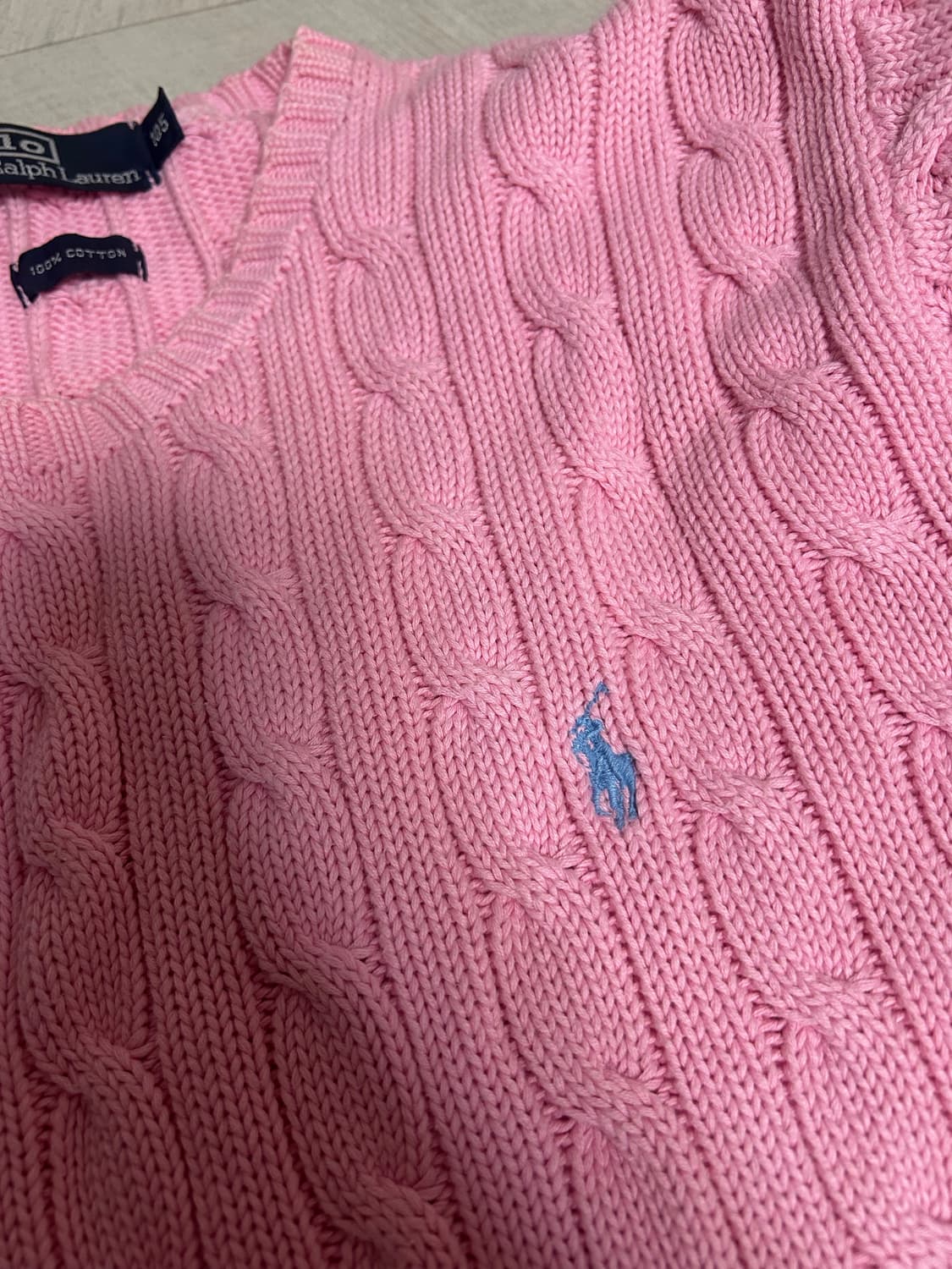 폴로랄프로렌 딸기우유 꽈배기 니트 상품이미지3