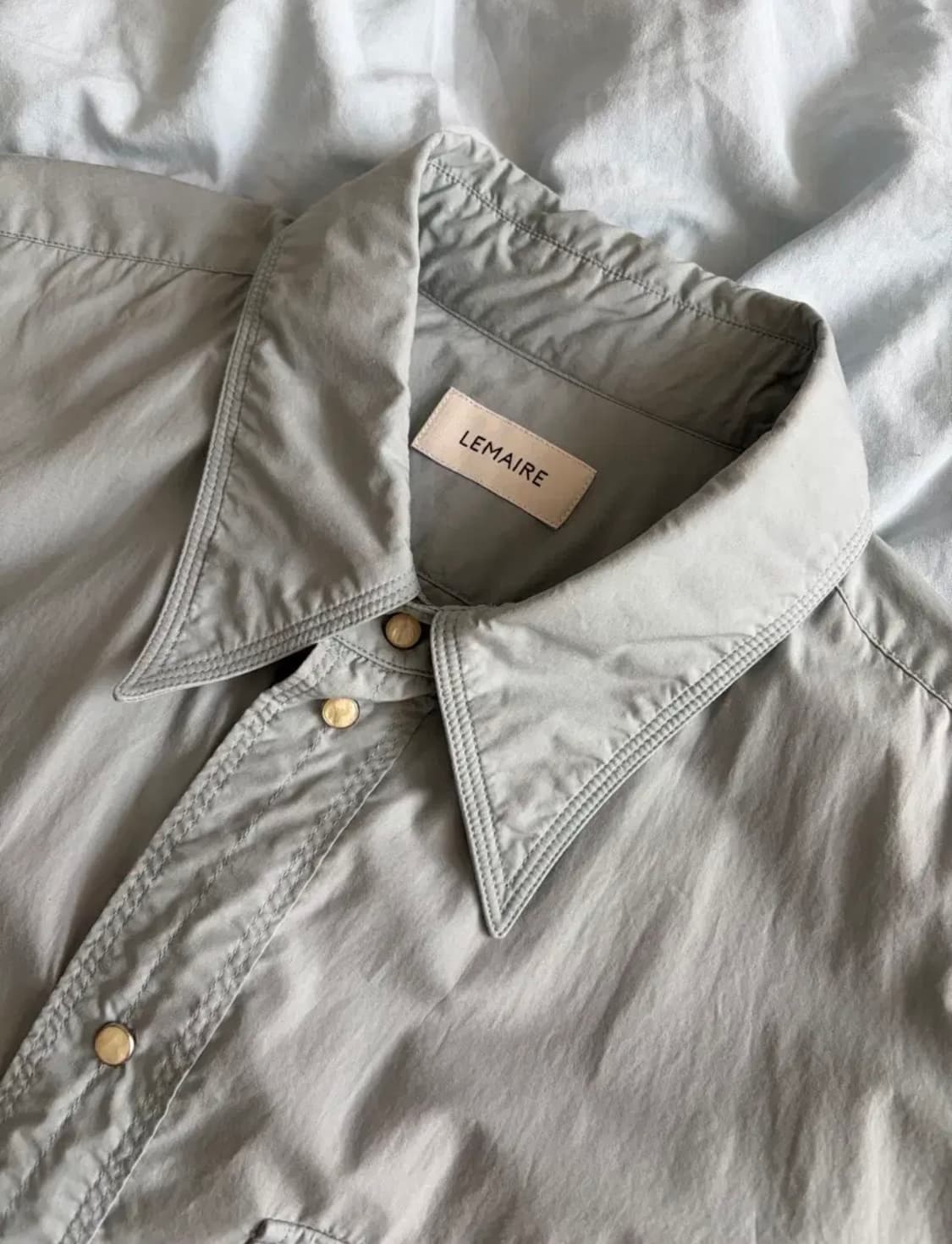 르메르 웨스턴 팝린 셔츠 스카이블루 (52사이즈) 상품이미지5