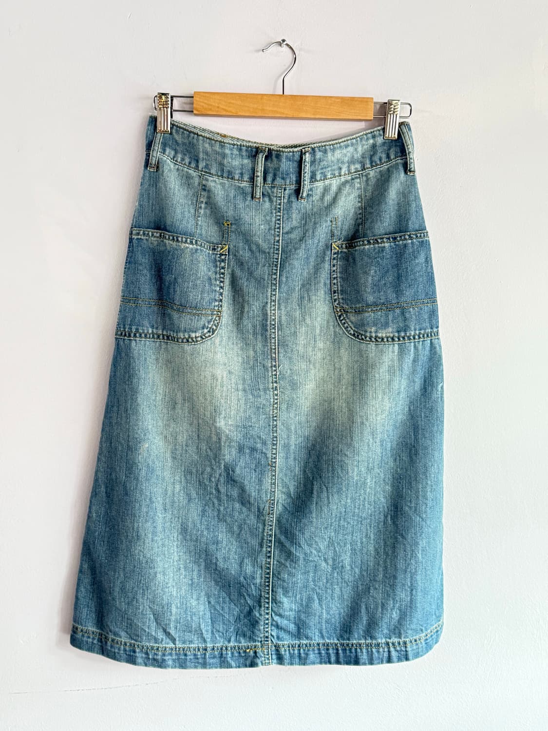 일본빈티지 미디 데님스커트  상품이미지3