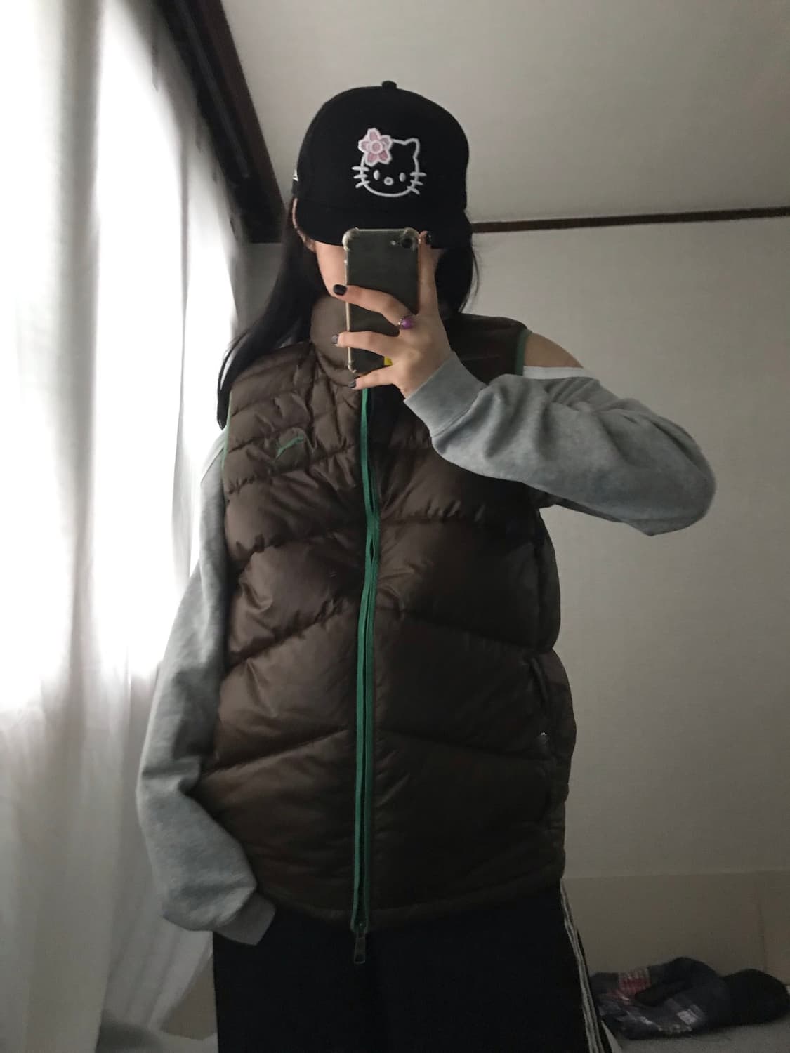 퓨마 브라운 패딩 조끼 상품이미지5