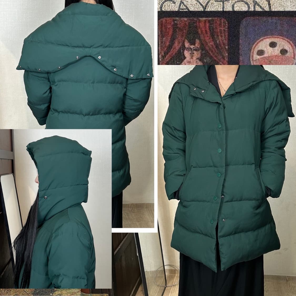 이세이 미야케 pleats please 컨버터블 후디드 다운 코트 상품이미지1