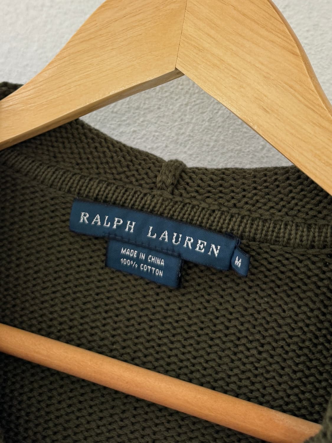 폴로 카키 후드집업 상품이미지4