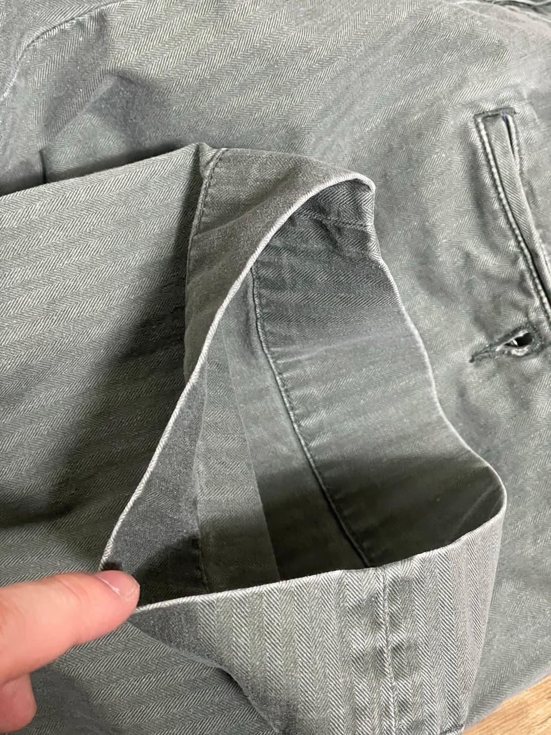 [33x32] RRL 헤링본 트윌 필드 팬츠 대전판 워시드 올리브 HBT 상품이미지8