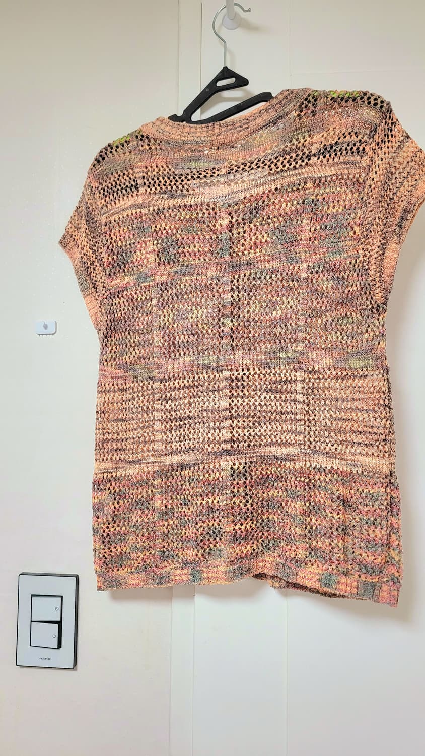 일본 빈티지 니트 반팔 가디건 상품이미지2