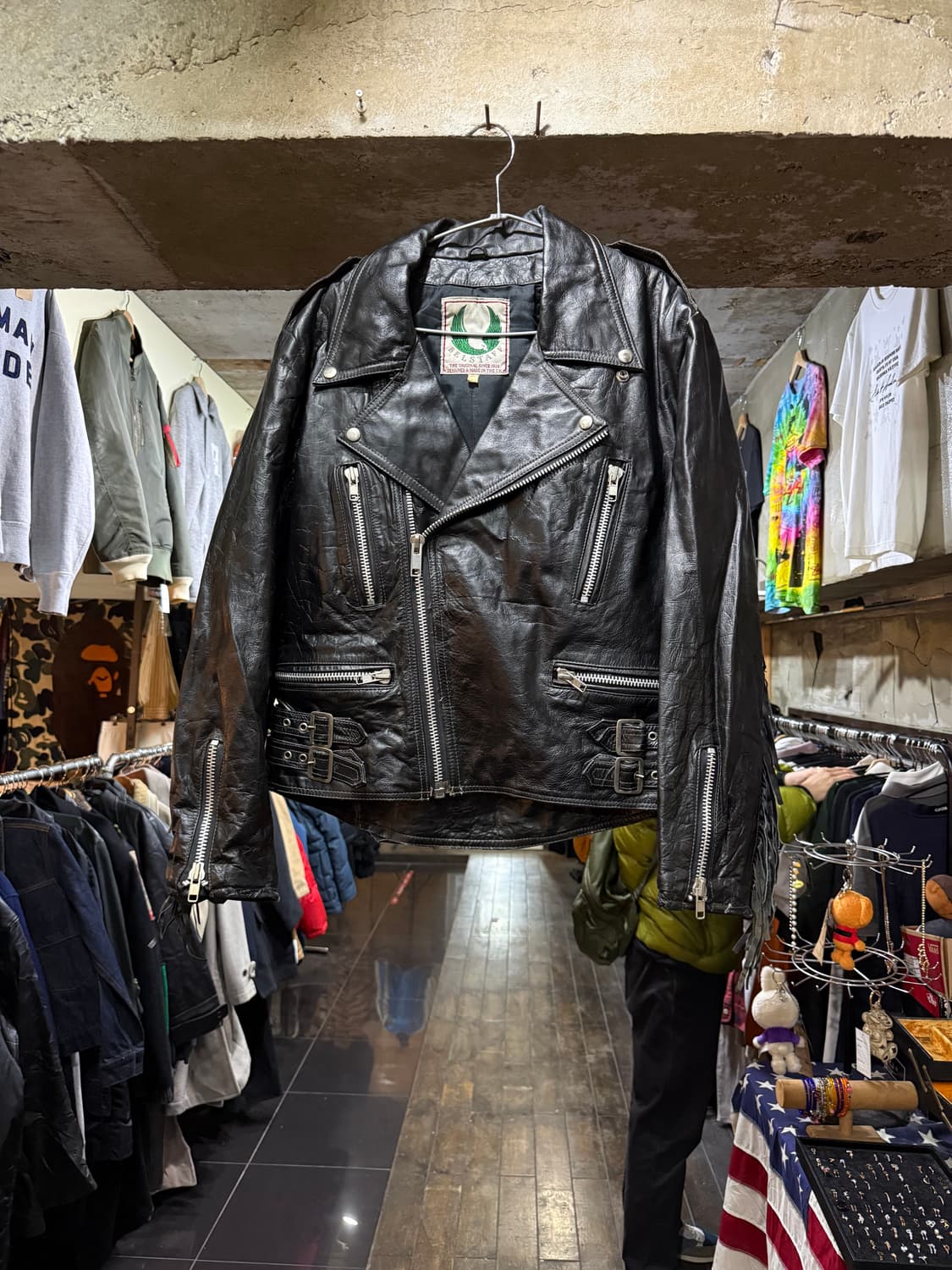 80s Belstaff 벨스타프 웨스턴 프린지 레더 자켓 상품이미지2