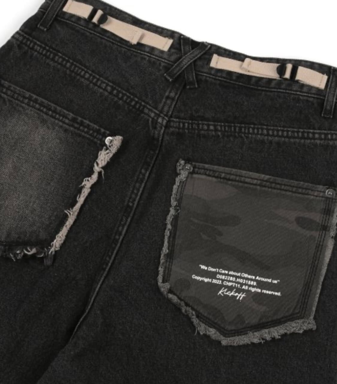 네스티킥(카이파이) 카모 데님 팬츠 (엔시티 위시 리쿠 손민수) 상품이미지3