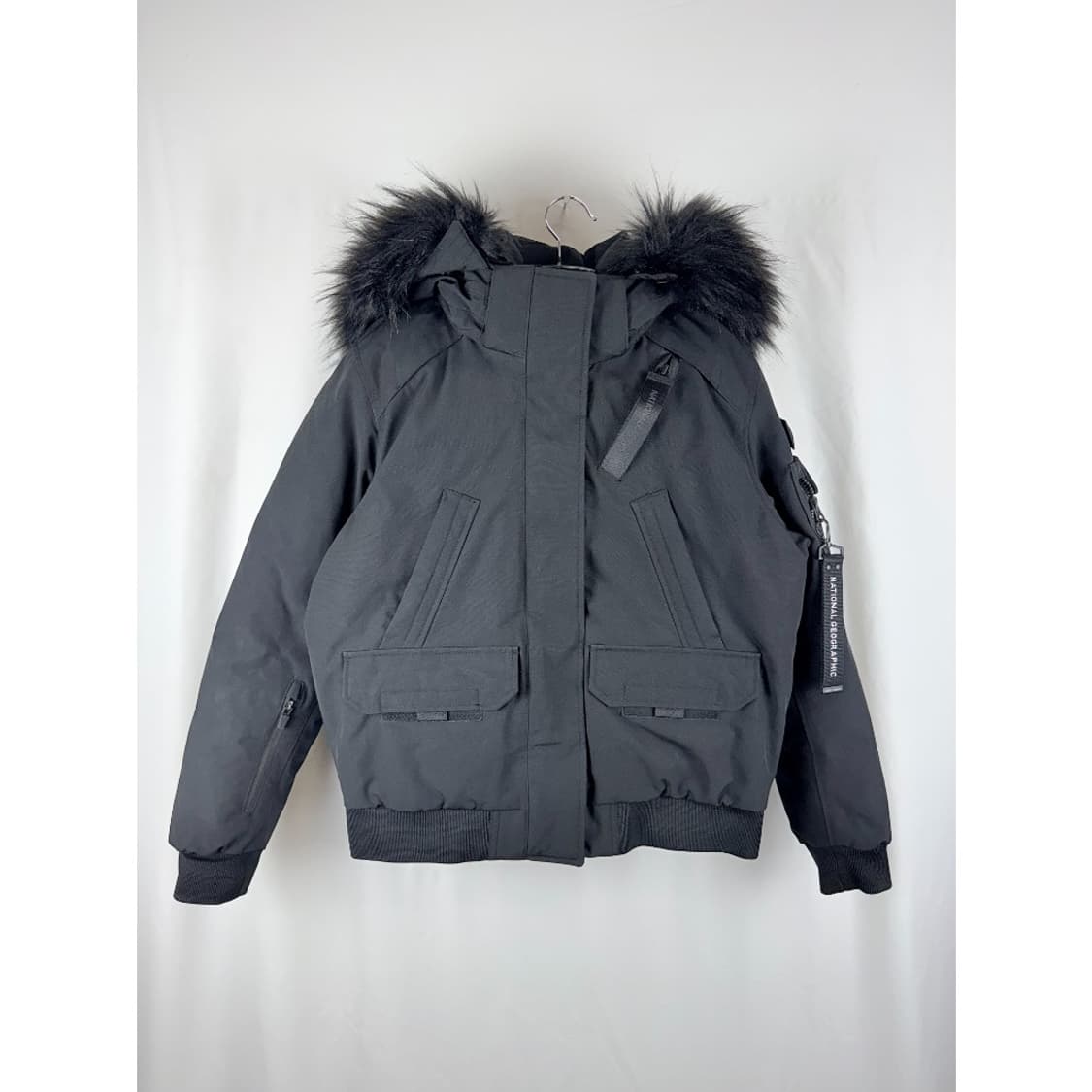 (90) 내셔널지오그래픽 타루가 덕다운 유틸리티 숏패딩 블랙 상품이미지2