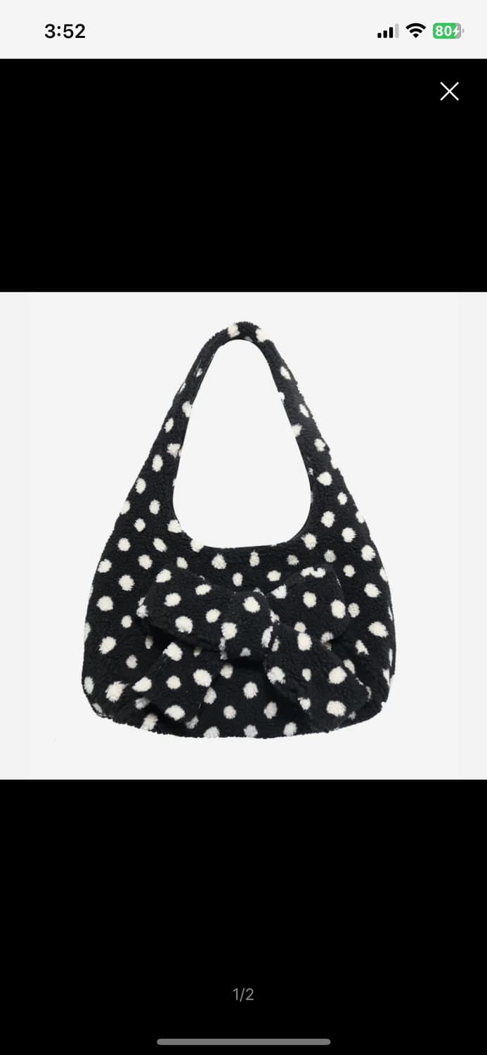 시오서울 도트 플러피 숄더 백 [블랙] 상품이미지1