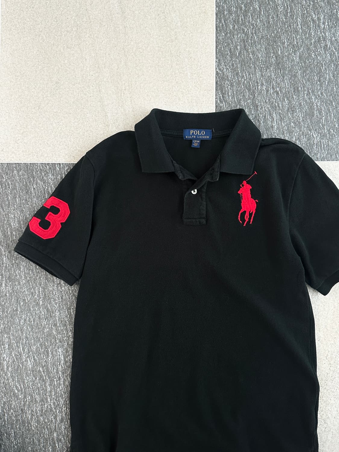 폴로 랄프로렌 블랙 빅포니 카라 티셔츠  상품이미지4